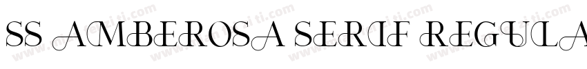 SS Amberosa Serif Regular字体转换